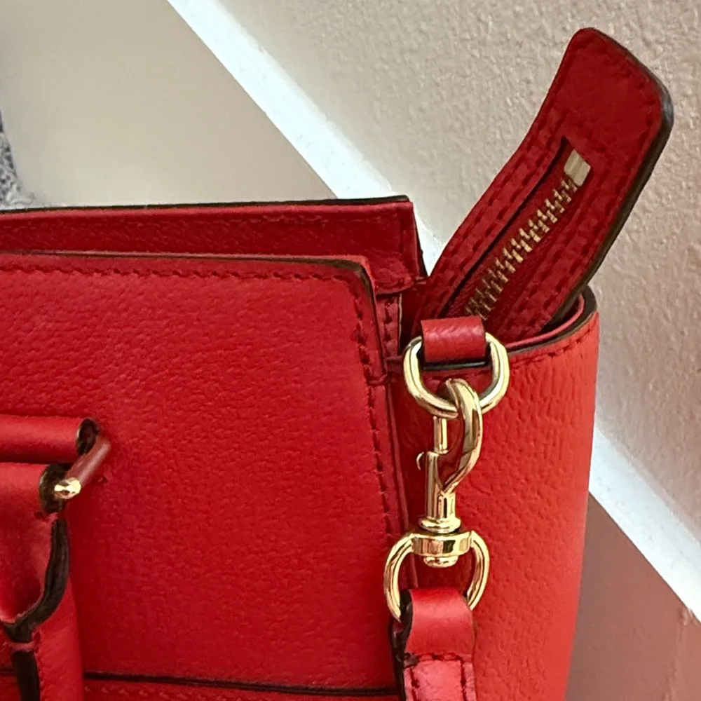 Kate Spade Red Leather Lana Satchel - Picture 4 of 14